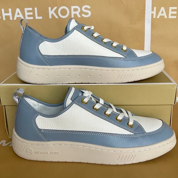 MICHAEL KORS SHEA LACE UP
FAUX LEATHER
49F3SHFS1L
PALE BLUE 
NEW - Picture 16 of 16
